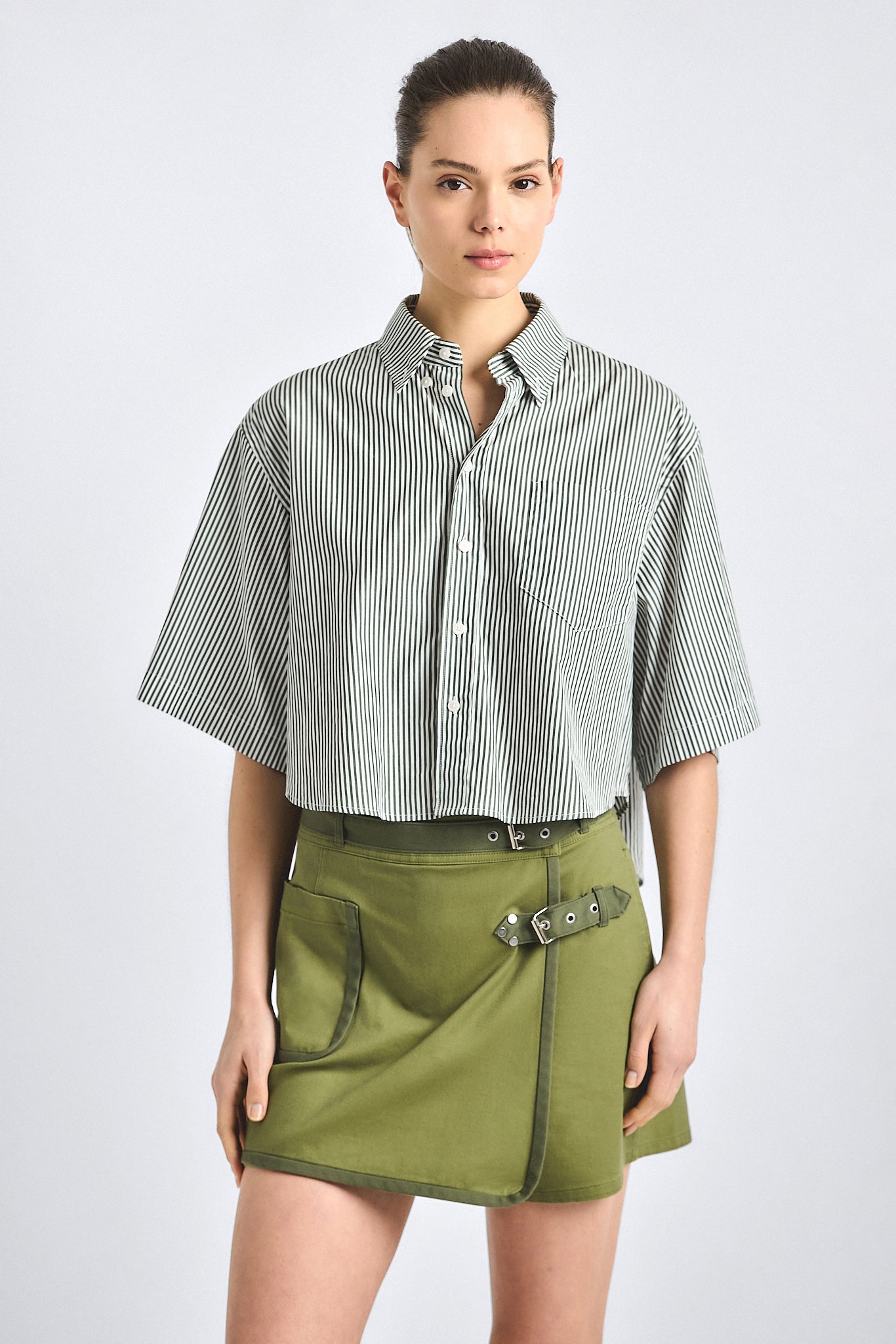 hyeon ヘヨン basil skort Houston Skort - Army Green – Derek Lam