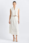Nydia Midi Skirt - White