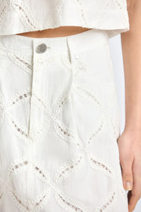 Nydia Midi Skirt - White