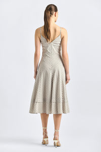 Sable Keyhole Front Dress - Army Green Plaid