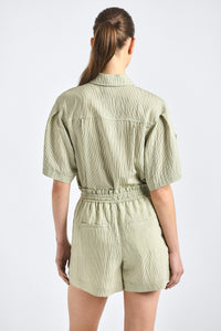 Belen Pull On Short - Fatigue Stripe
