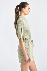 Belen Pull On Short - Fatigue Stripe