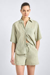 Belen Pull On Short - Fatigue Stripe