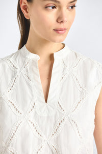 Tilda Sleeveless Top - White