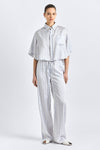 Aurely Wide Leg Pant - Lisbon Blue Stripe