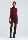 Burgundy Aida Sleeveless Shell Top | Women's Top by Derek Lam 10 Crosby