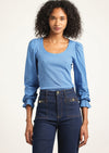 Winter Sky Aishah Scoop Neck Long Sleeve Ribbed Top | Women's Top by Derek Lam 10 Crosby