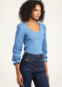 Winter Sky Aishah Scoop Neck Long Sleeve Ribbed Top | Women's Top by Derek Lam 10 Crosby