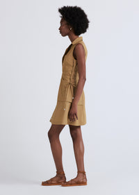 Amber Green Serena Lace Up Shirt Dress | Women's Dress by Derek Lam 10 Crosby