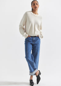 Azure Delano Cuffed Jean |  Women's Denim by Derek Lam 10 Crosby