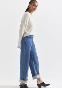 Azure Delano Cuffed Jean |  Women's Denim by Derek Lam 10 Crosby