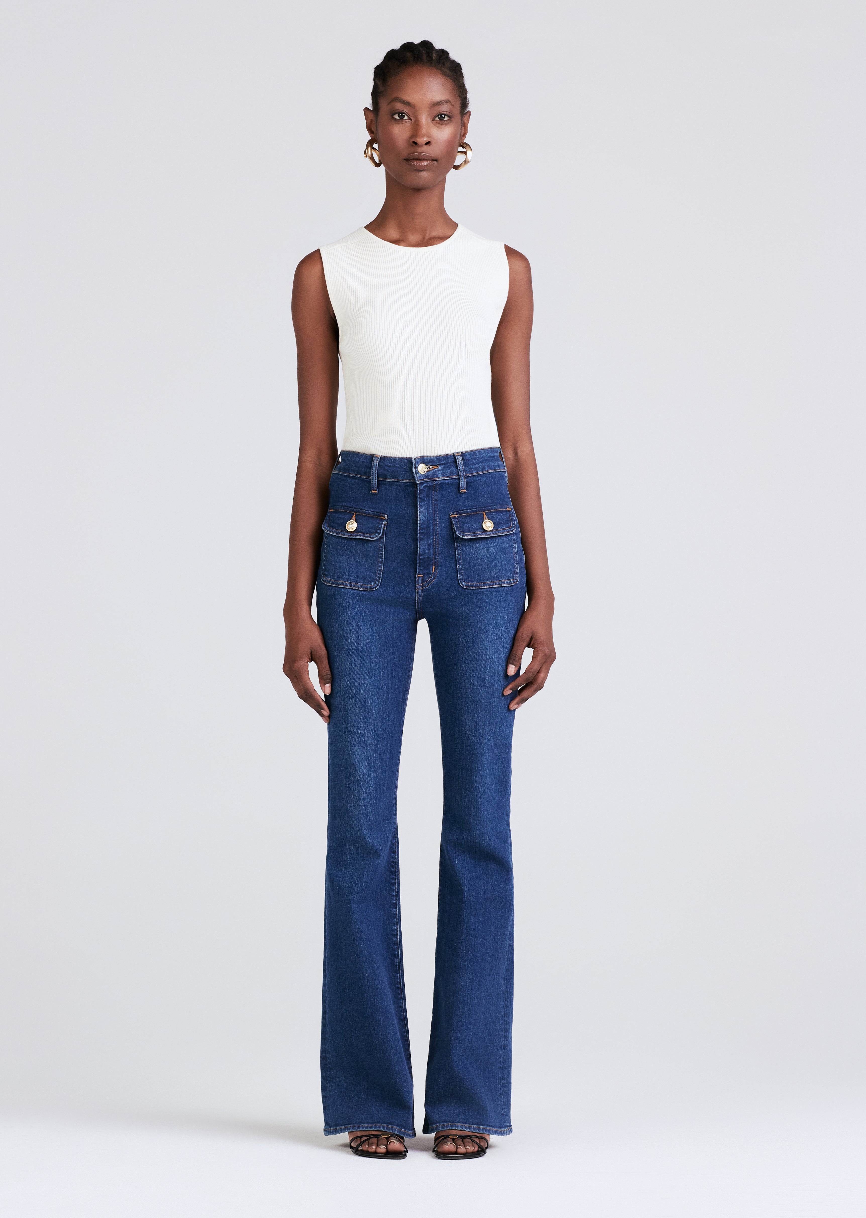 Crosby Patch Pocket Flare Jeans | Derek Lam 10 Crosby