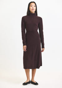 Aubergine Bethany Long Sleeve Turtleneck Dress | Women's Dresses by Derek Lam 10 Crosby