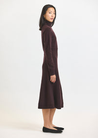 Aubergine Bethany Long Sleeve Turtleneck Dress | Women's Dresses by Derek Lam 10 Crosby