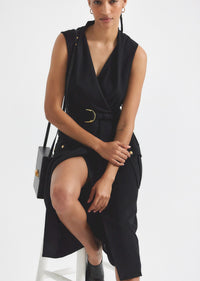 Black Alana Utility Dress |  Women's Dress by Derek Lam 10 Crosby