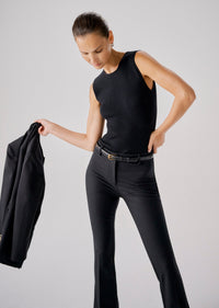 Black Crosby Crop Flare Trouser | Women's Pants by Derek Lam 10 Crosby