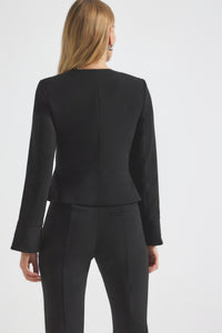 Black Elizabeth Peplum Jacket |  Women's Jacket by Derek Lam 10 Crosby