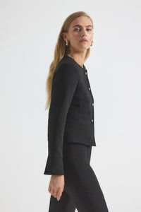 Black Elizabeth Peplum Jacket |  Women's Jacket by Derek Lam 10 Crosby