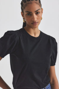 Eva Puff Sleeve T-Shirt - Black