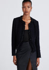 Black-Navy Elizabeth Peplum Jacket | Women's Jackets by Derek Lam 10 Crosby