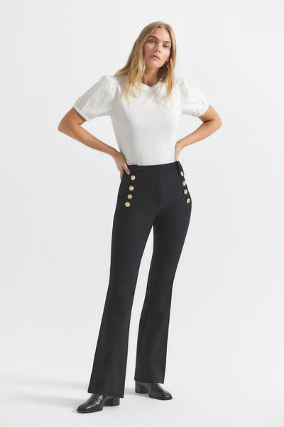 Robertson Black Flare Trouser | Derek Lam 10 Crosby