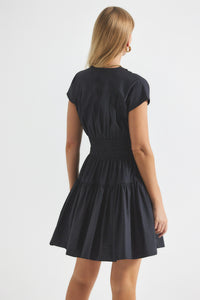 Black Tora V-Neck Dress | Women's Dress by Derek Lam