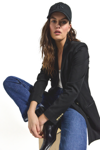 Black Walter Double Breasted Jacket | Women's Jacket by Derek Lam 10 Crosby