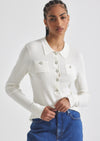 Blanc de Blanc Pansy Henley Top |  Women's Top by Derek Lam 10 Crosby