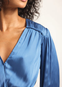 Wintery Sky Calanthe Long Sleeve Dress | Women's Dresses by Derek Lam 10 Crosby
