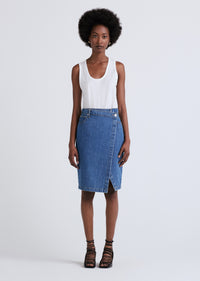 Canal Aine Asymmetrical Denim Skirt | Women's Skirts by Derek Lam 10 Crosby