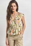 Safari Multi Caroline Double Tie Top | Women's Top by Derek Lam 10 Crosby