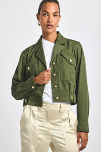 Fatigue Celinora Cotton Drill Cropped Jacket | Women's Jackets by Derek Lam 10 Crosby