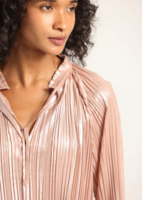 Pink Silver Claira Blouse | Women's Top by Derek Lam 10 Crosby