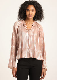 Pink Silver Claira Blouse | Women's Top by Derek Lam 10 Crosby