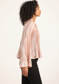 Pink Silver Claira Blouse | Women's Top by Derek Lam 10 Crosby