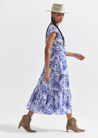 Cornflower Multi Fatima Dress |  Women's Dress by Derek Lam 10 Crosby