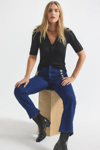 Robertson Crop Flare Jeans - Lexington Dark