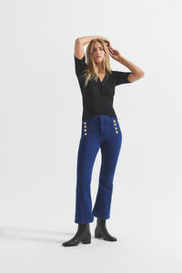 Robertson Crop Flare Jeans - Lexington Dark