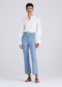Dover Light Crosby Braided High Rise Crop Flare | Women's Pants by Derek Lam 10 Crosby