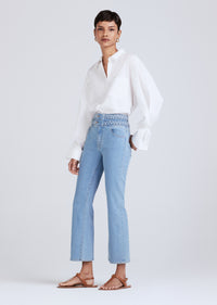 Dover Light Crosby Braided High Rise Crop Flare | Women's Pants by Derek Lam 10 Crosby