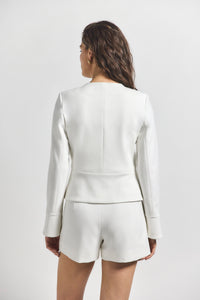 Soft White Elizabeth Jacket | Women's Jackets by Derek Lam 10 Crosby