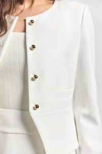 Soft White Elizabeth Jacket | Women's Jackets by Derek Lam 10 Crosby