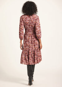 Burgundy Mini Floral Elsa A-Line Dress | Women's Dresses by Derek Lam 10 Crosby