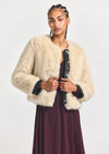 Cream Emerise Plush Coat | Women's Jackets by Derek Lam 10 Crosby