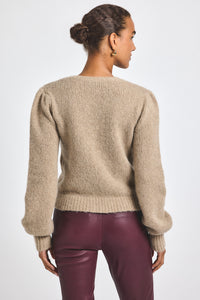 Oatmeal Evander Plushy Sweater | Women's Top by Derek Lam 10 Crosby