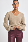 Oatmeal Evander Plushy Sweater | Women's Top by Derek Lam 10 Crosby