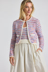 Raspberry Multi Findley Space Dyed Cardigan | Women's Top by Derek Lam 10 Crosby