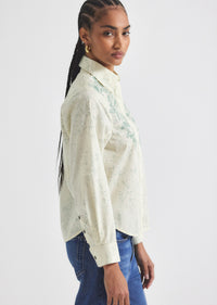 Flax Multi Jackson Shirt | Women's Top by Derek Lam 10 Crosby