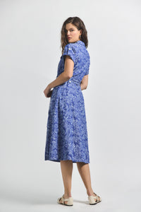 Indigo Gaelle Belted Utility Dress | Women's Dresses by Derek Lam 10 Crosby