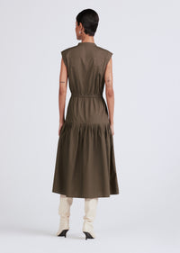 Grape Leaf Margaret Waist Tie Sleeveless Midi Dress | Women's Dresses by Derek Lam 10 Crosby